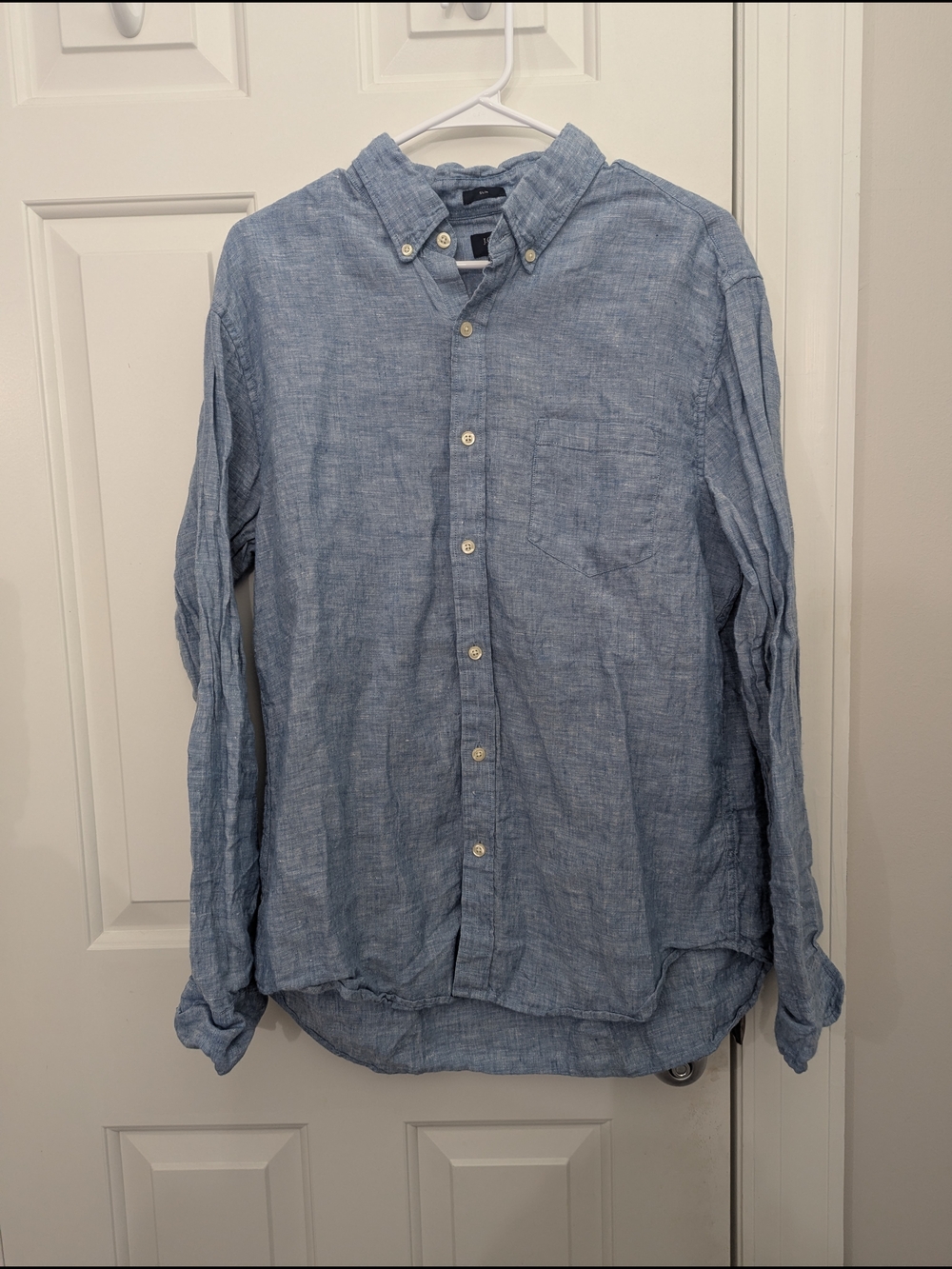 J. Crew Light Blue Linen Button-Down Shirt